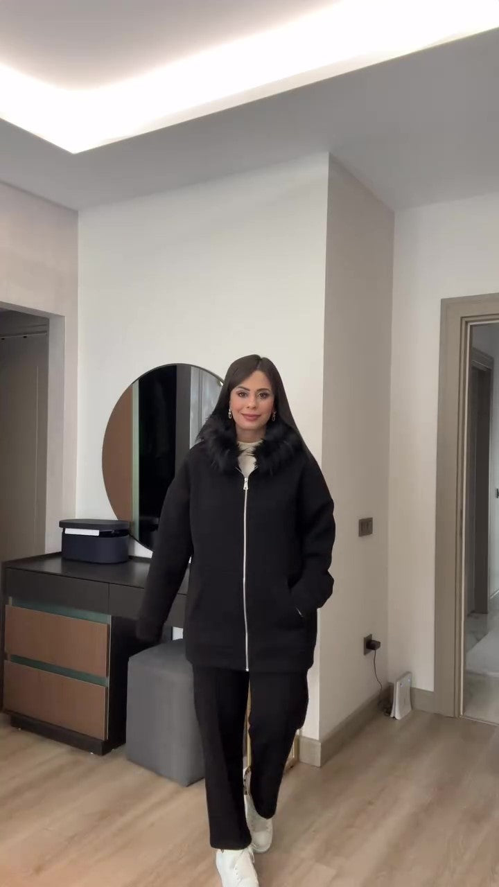 طقم كاجوال رياضي قطن (هودي+بنطلون) T41