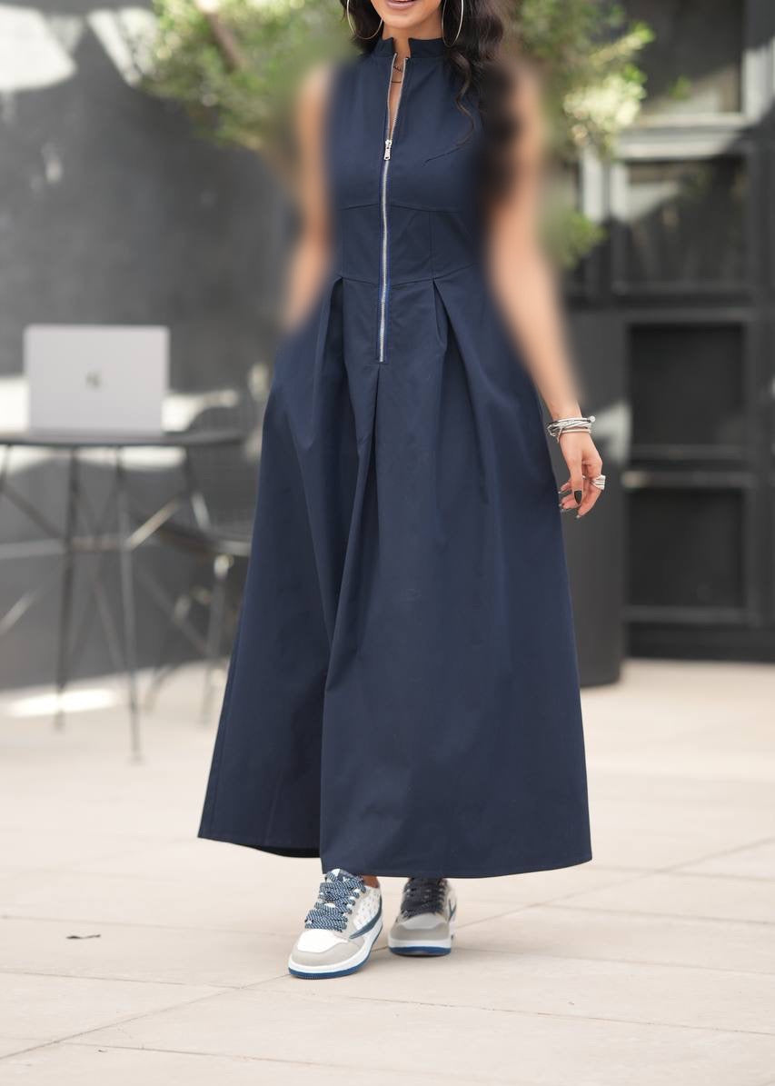 طقم فستان مع جاكيت خارجي بلمسة كاجوال شيك S76