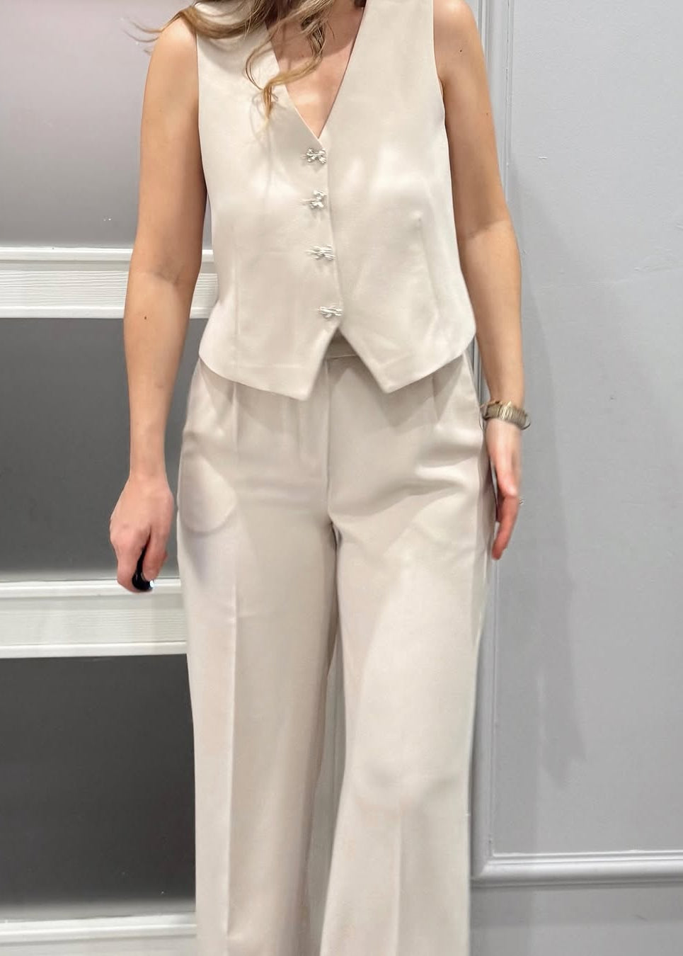 Elegant Turkish formal 2-piece suit: vest + trousers V12