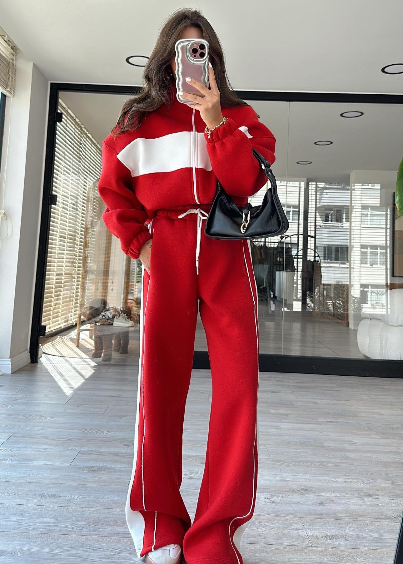 Casual cotton sportswear set (hoodie + pants) T18