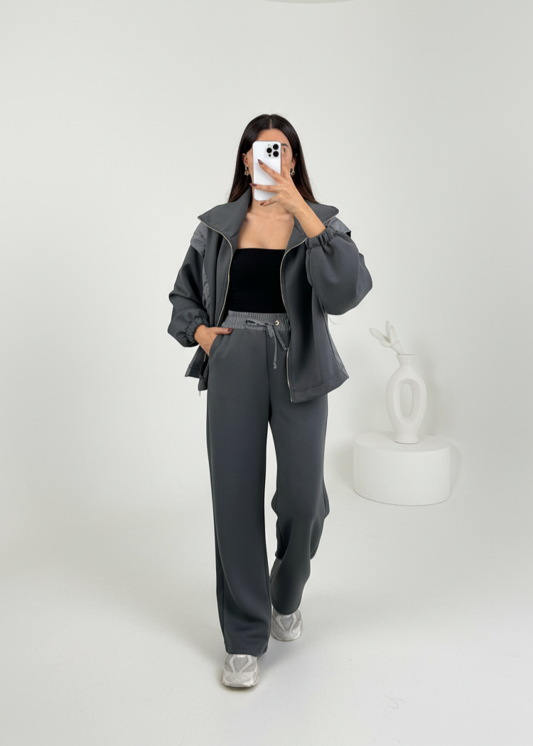 طقم كاجوال رياضي قطن (هودي+بنطلون) T88