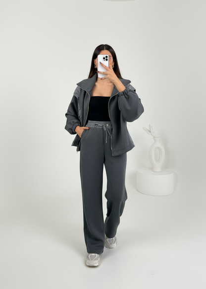 طقم كاجوال رياضي قطن (هودي+بنطلون) T88