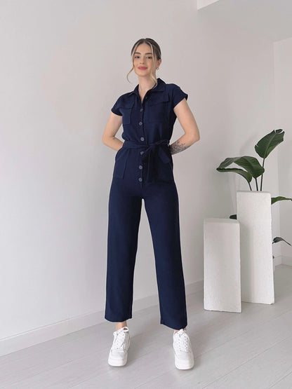 Long dress with polo neck opening D09