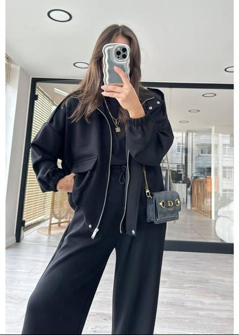 Casual cotton sportswear set (hoodie + pants) T44