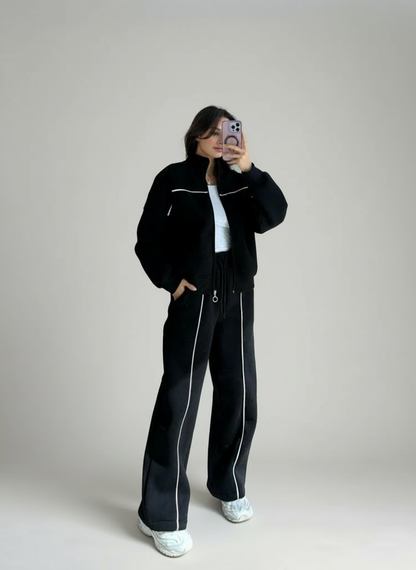 100% Cotton Casual Sportswear Set (Hoodie + Pants) T28