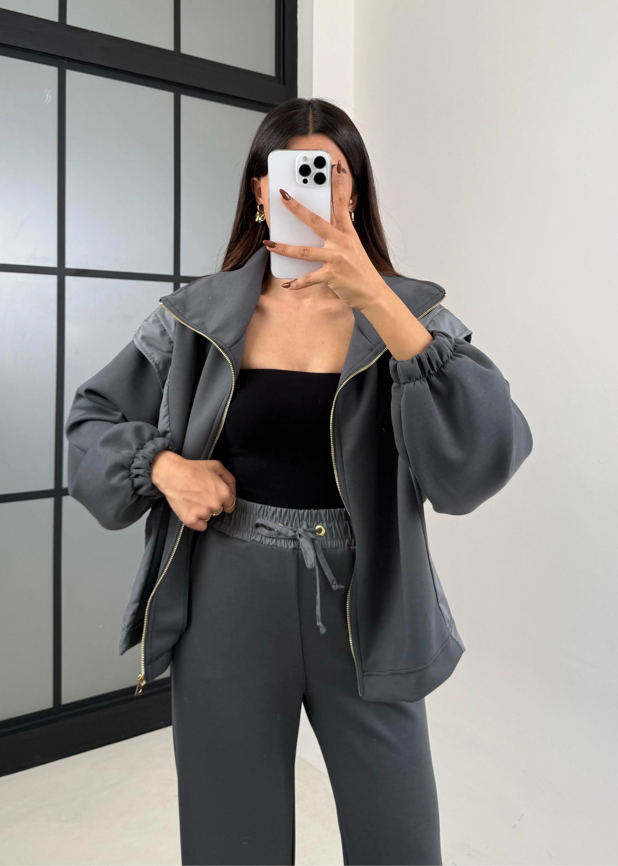 Cotton casual sportswear set (hoodie + pants) T88