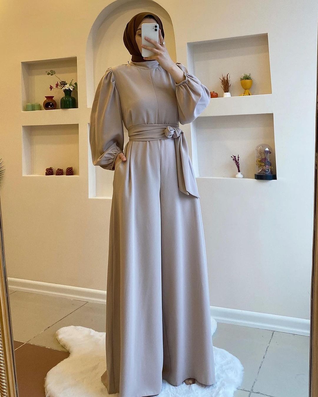 S1 Jumpsuit with Drawstring, Double Pockets and Elastic Sleeves