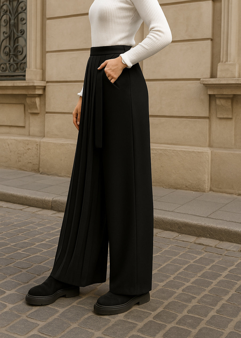 Two-piece trousers in distinctive colors B10