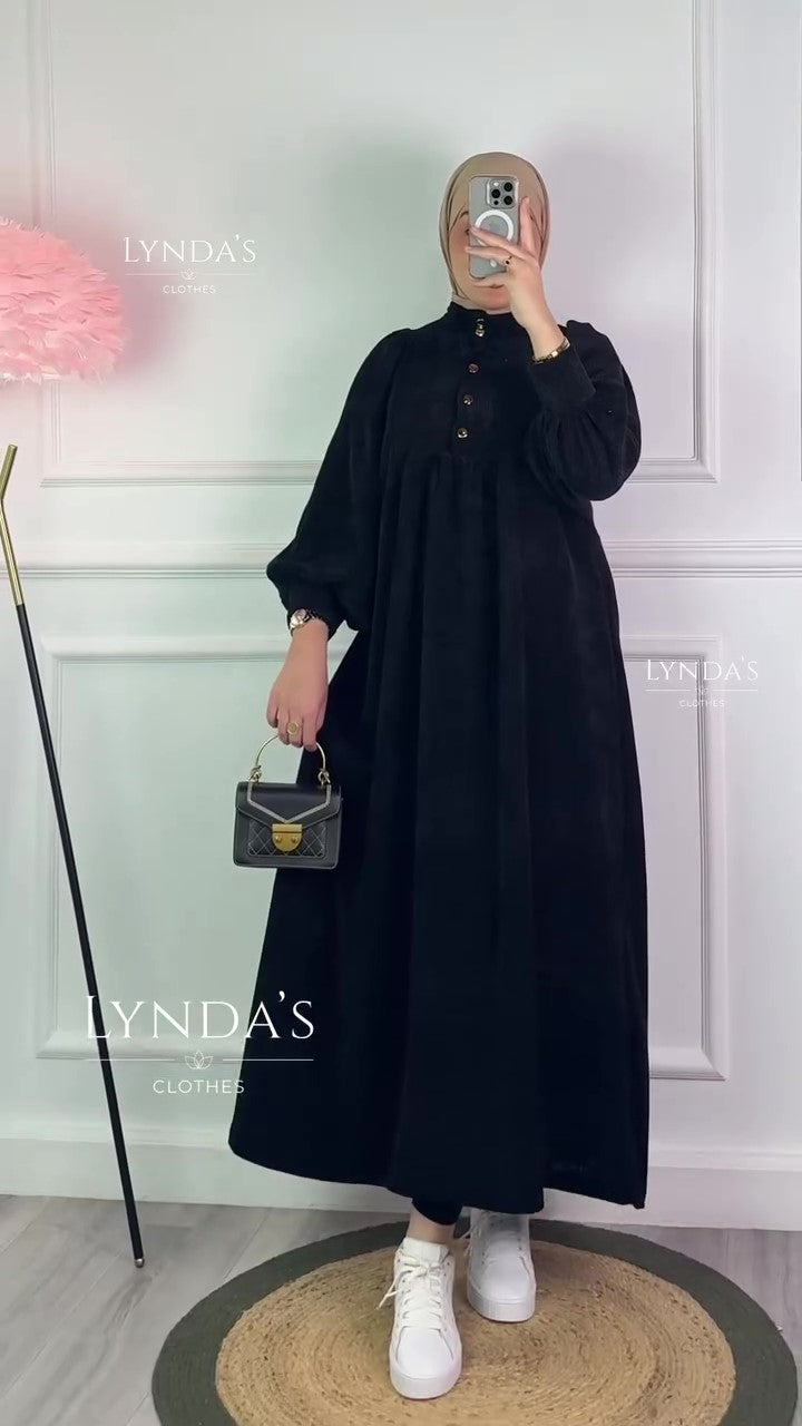 F23 فستان قطيفة بتصميم مميز EG