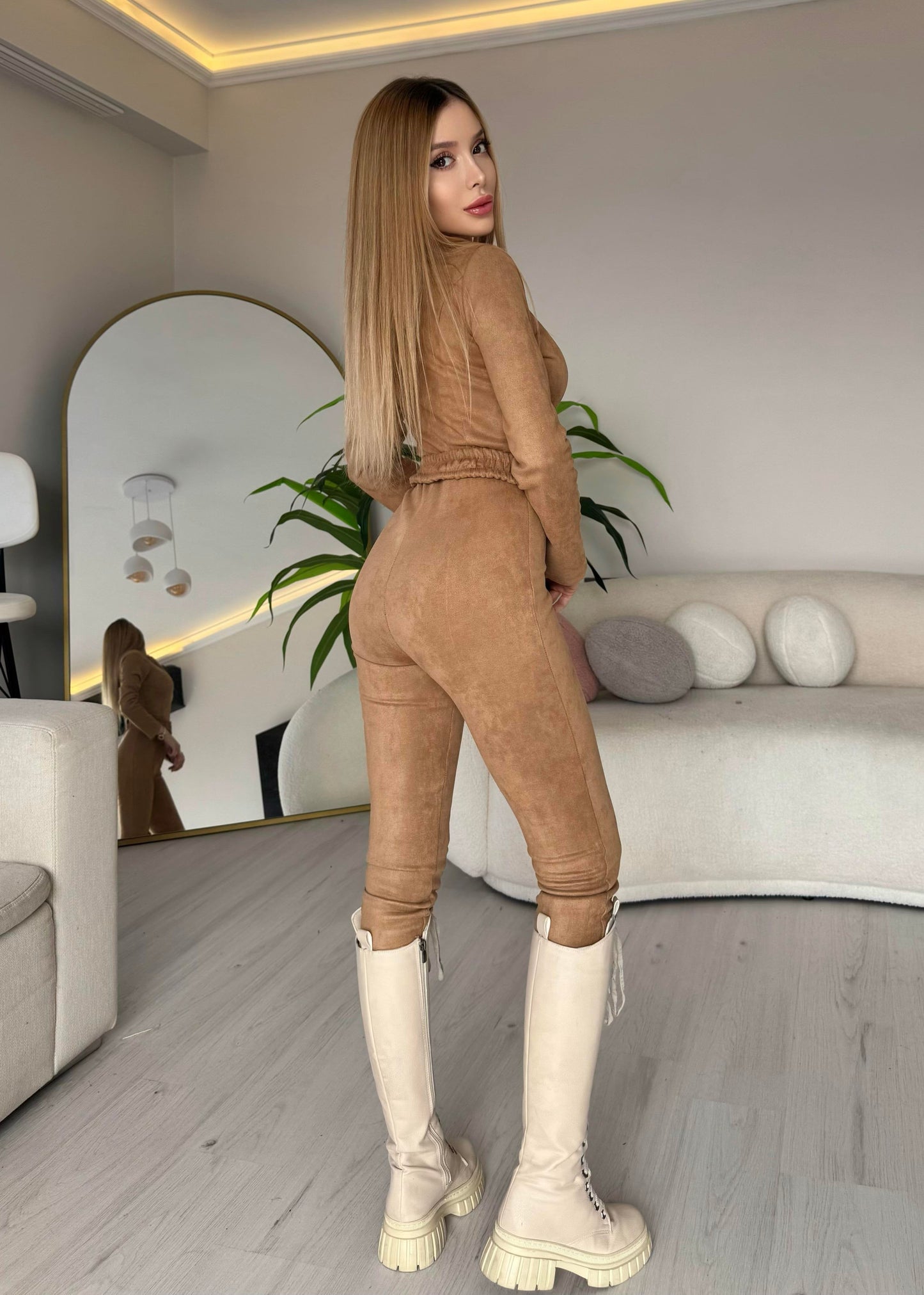 Women's winter jumpsuit with a unique and modern design S74