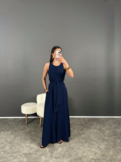 Summer jumpsuit with belt S6