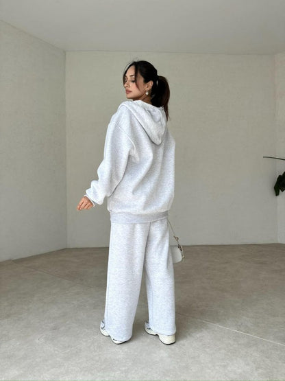 Casual cotton sportswear set (hoodie + pants) T17