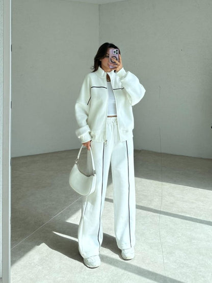 100% Cotton Casual Sportswear Set (Hoodie + Pants) T28