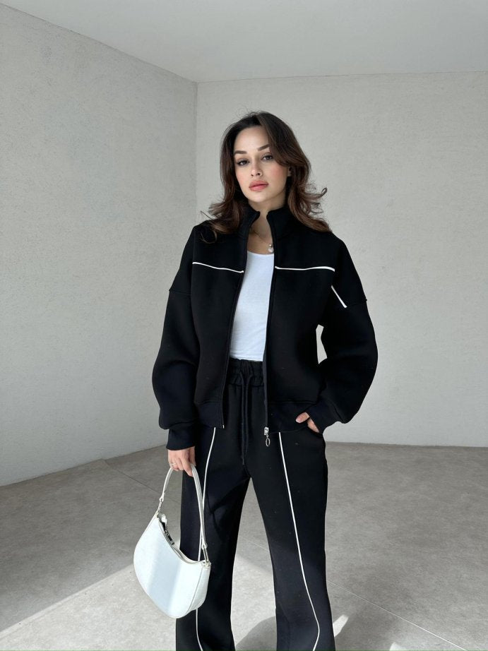 100% Cotton Casual Sportswear Set (Hoodie + Pants) T28