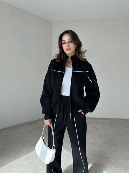 100% Cotton Casual Sportswear Set (Hoodie + Pants) T28