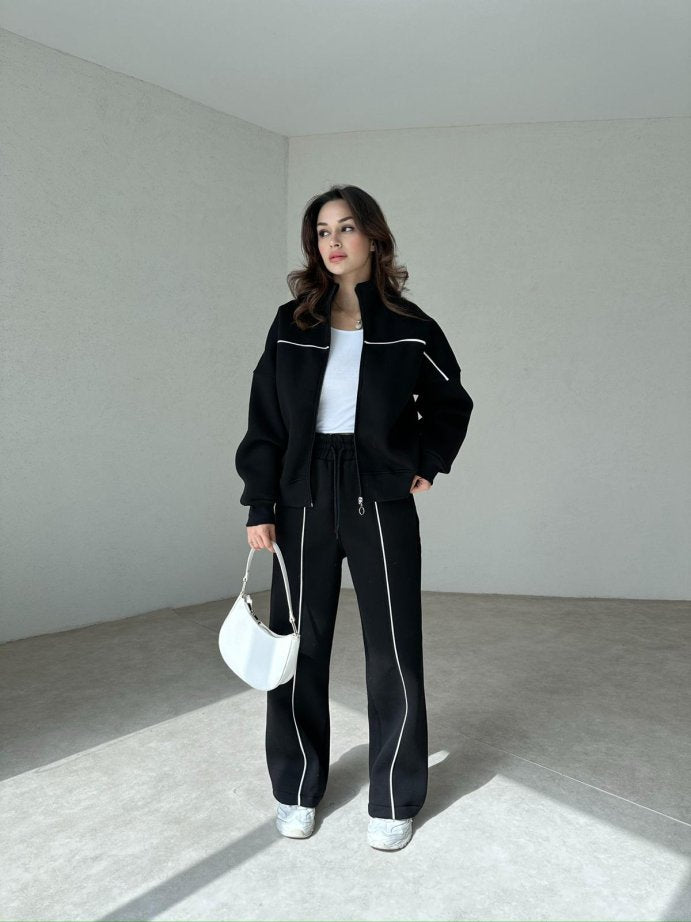 100% Cotton Casual Sportswear Set (Hoodie + Pants) T28
