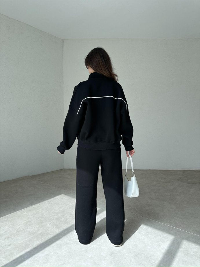 100% Cotton Casual Sportswear Set (Hoodie + Pants) T28