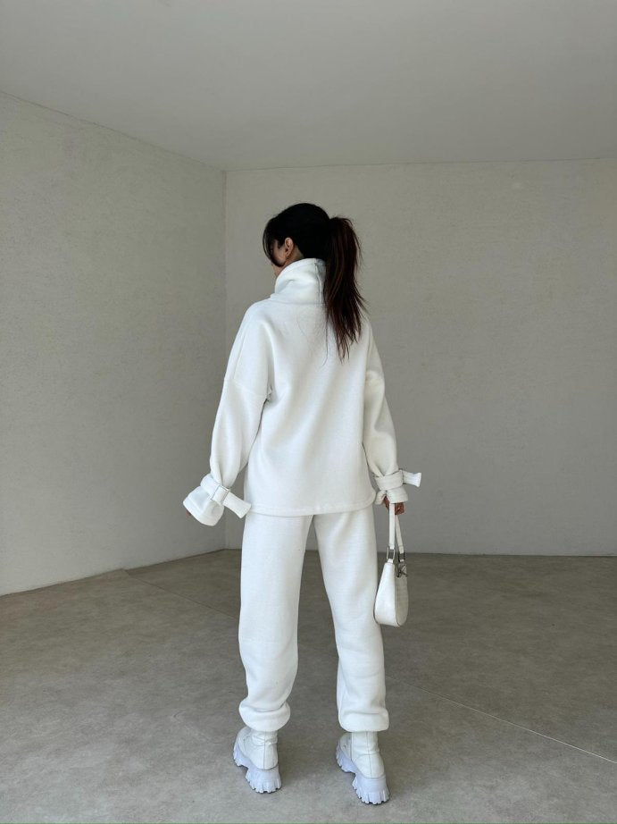 100% Cotton Casual Sportswear Set (Hoodie + Pants) T30