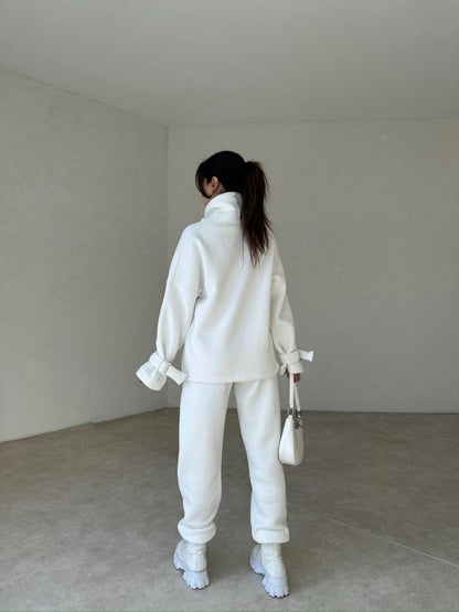 100% Cotton Casual Sportswear Set (Hoodie + Pants) T30