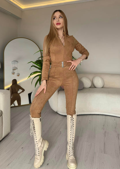 Women's winter jumpsuit with a unique and modern design S74