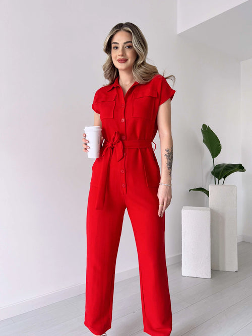 Long dress with polo neck opening D09