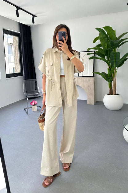 Long dress with polo neck opening D09