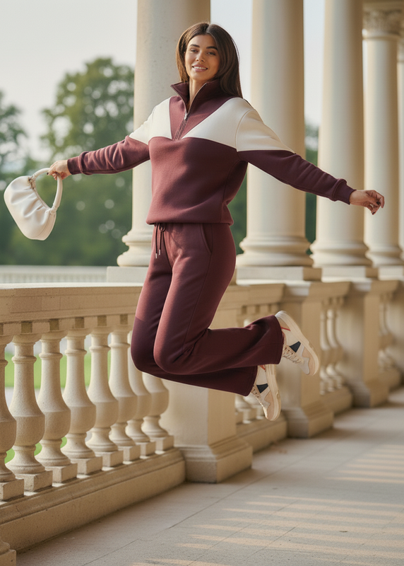 Cotton casual sportswear set (hoodie + pants) T82