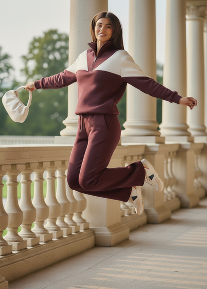 Cotton casual sportswear set (hoodie + pants) T82