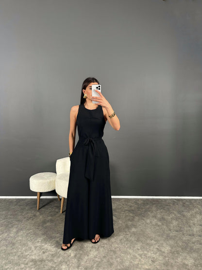 Summer jumpsuit with belt S6