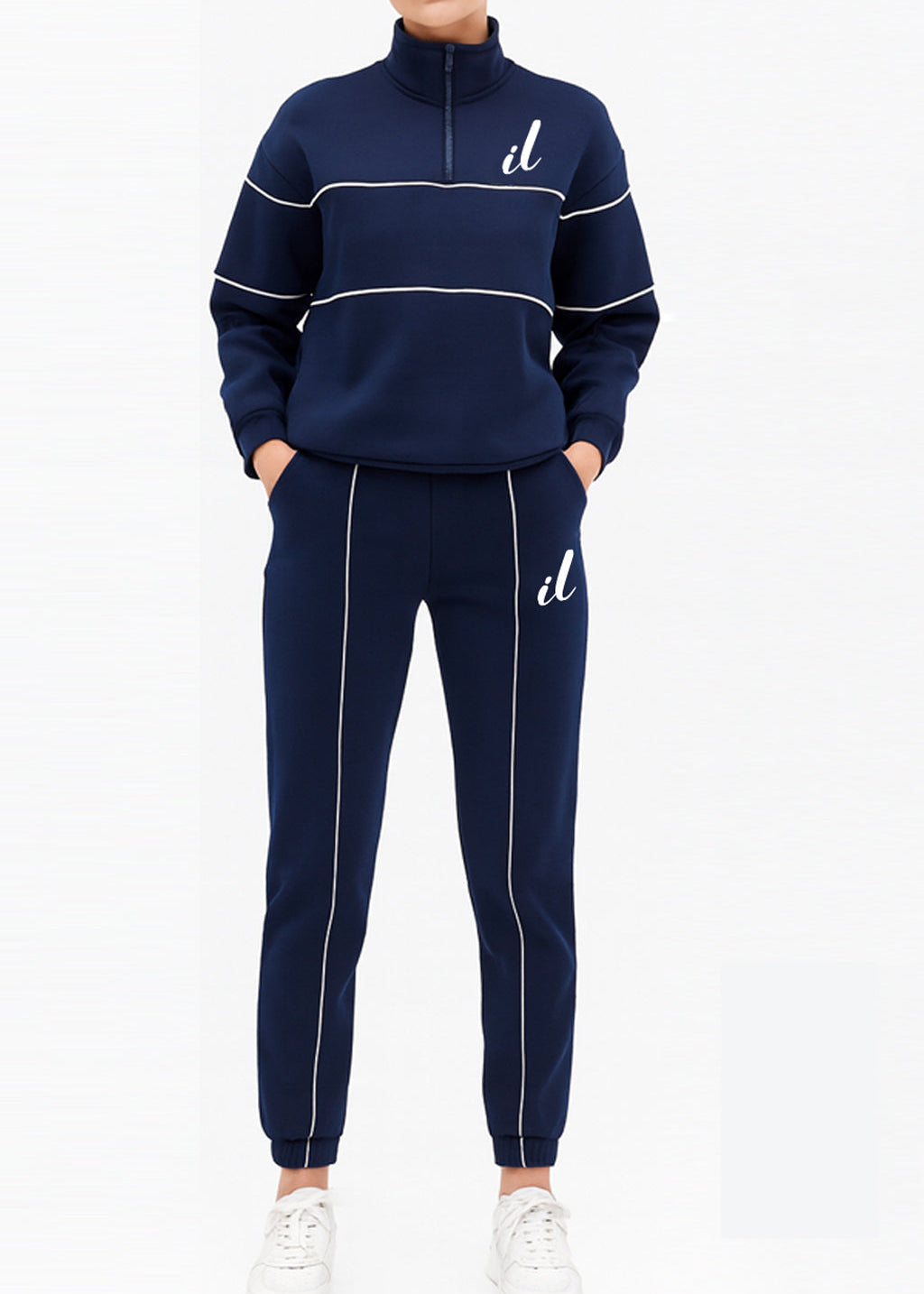 Cotton casual sportswear set (hoodie + pants) T79