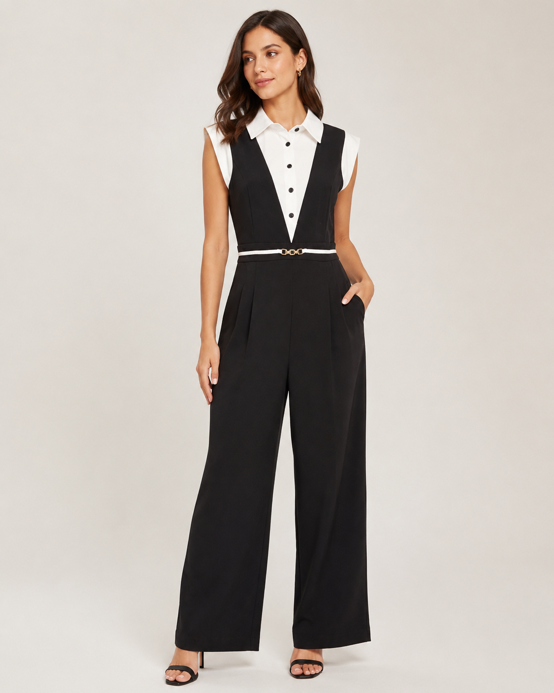 A formal two-piece suit (vest + trousers) with a distinctive and elegant design S92
