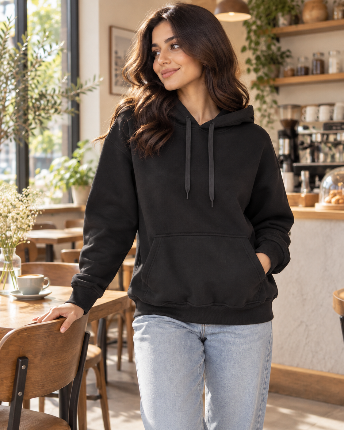 State Free Size Hoodie with Over Size Design - Soft and Comfortable Material H15