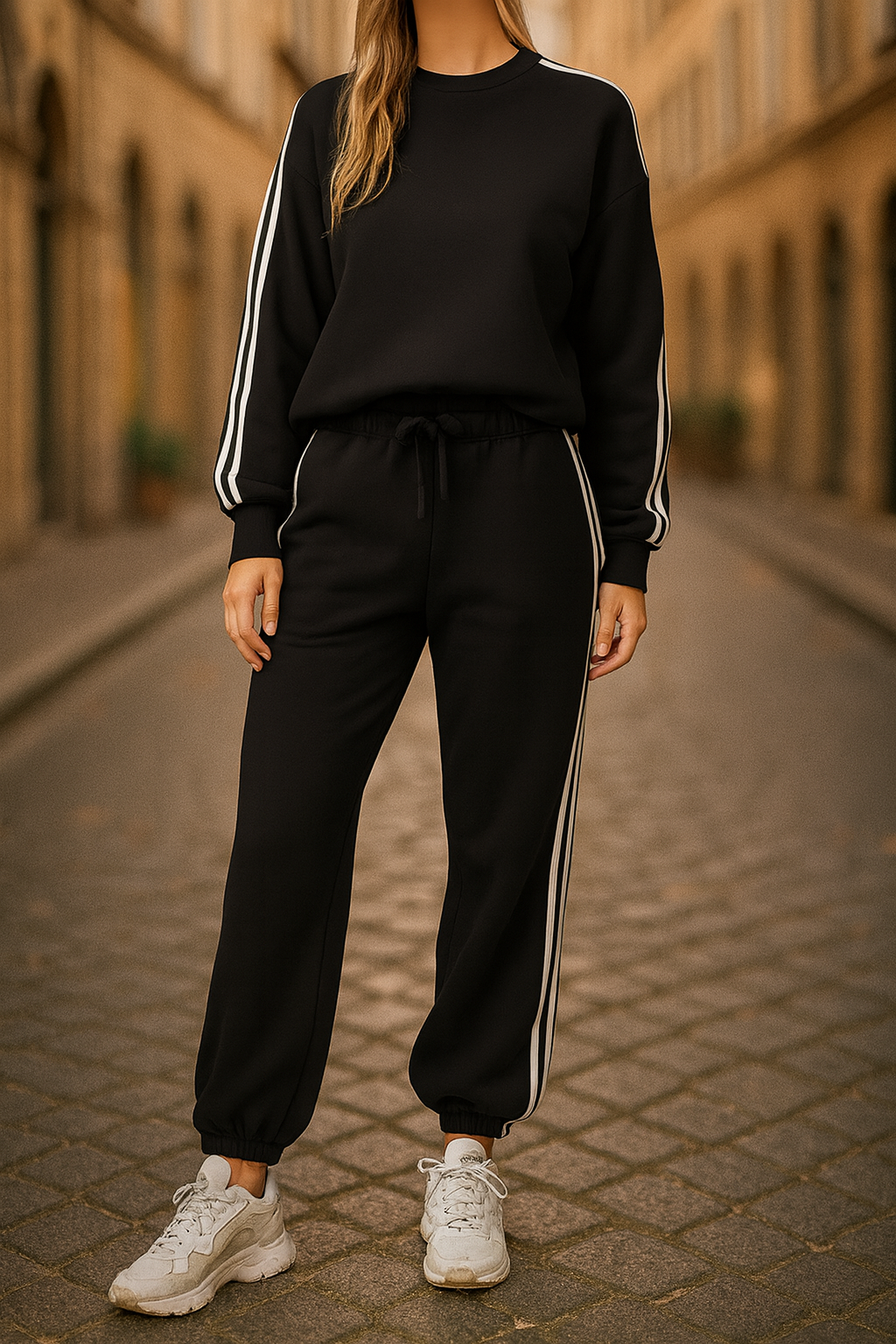 Cotton casual sportswear set (hoodie + pants) T16