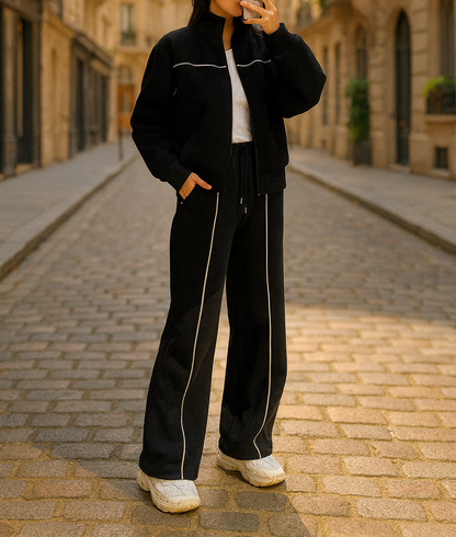 100% Cotton Casual Sportswear Set (Hoodie + Pants) T28