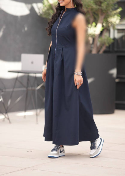 طقم فستان مع جاكيت خارجي بلمسة كاجوال شيك S76