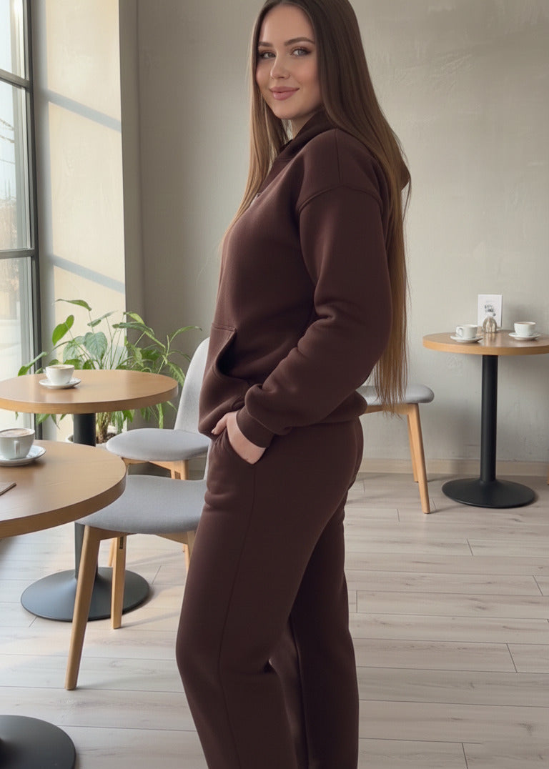 طقم كاجوال رياضي قطن 100% (هودي+بنطلون) T55