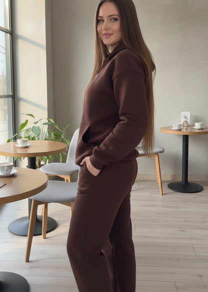 طقم كاجوال رياضي قطن 100% (هودي+بنطلون) T55