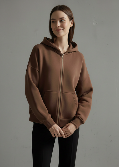 هودي نسائي شتوي بتصميم فريد اوفر سايز H12