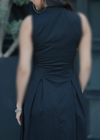 طقم فستان مع جاكيت خارجي بلمسة كاجوال شيك S76