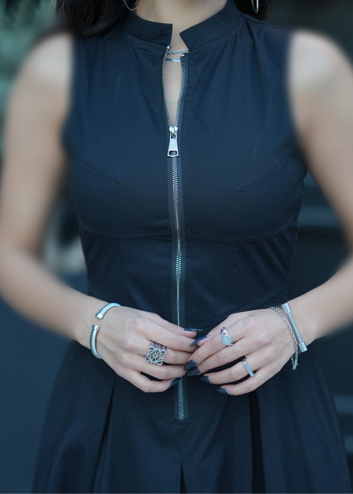 طقم فستان مع جاكيت خارجي بلمسة كاجوال شيك S76