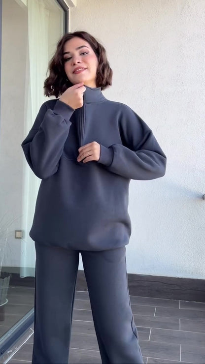 Casual cotton sportswear set (hoodie + pants) T8