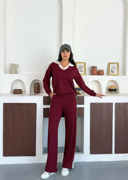 Cotton casual sportswear set (hoodie + pants) T78