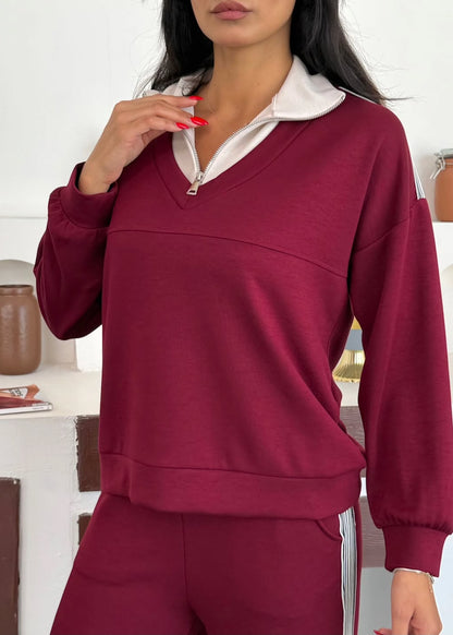 Cotton casual sportswear set (hoodie + pants) T78