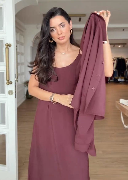 Summer jumpsuit with belt S6