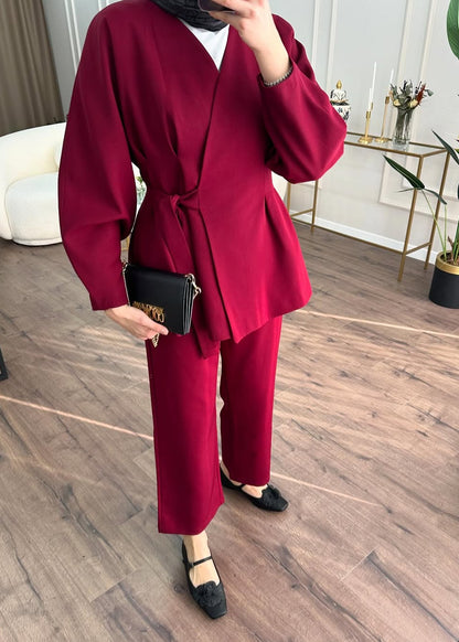 F55 Two-piece casual set with a distinctive design 