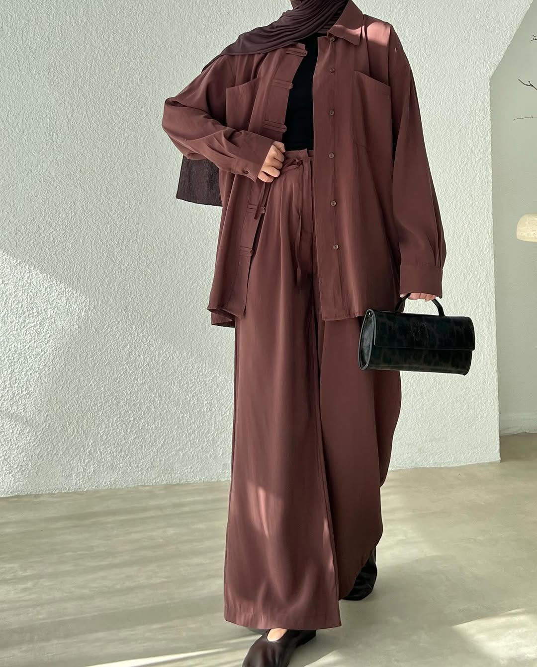 Casual crepe set (shirt + pants) T66 