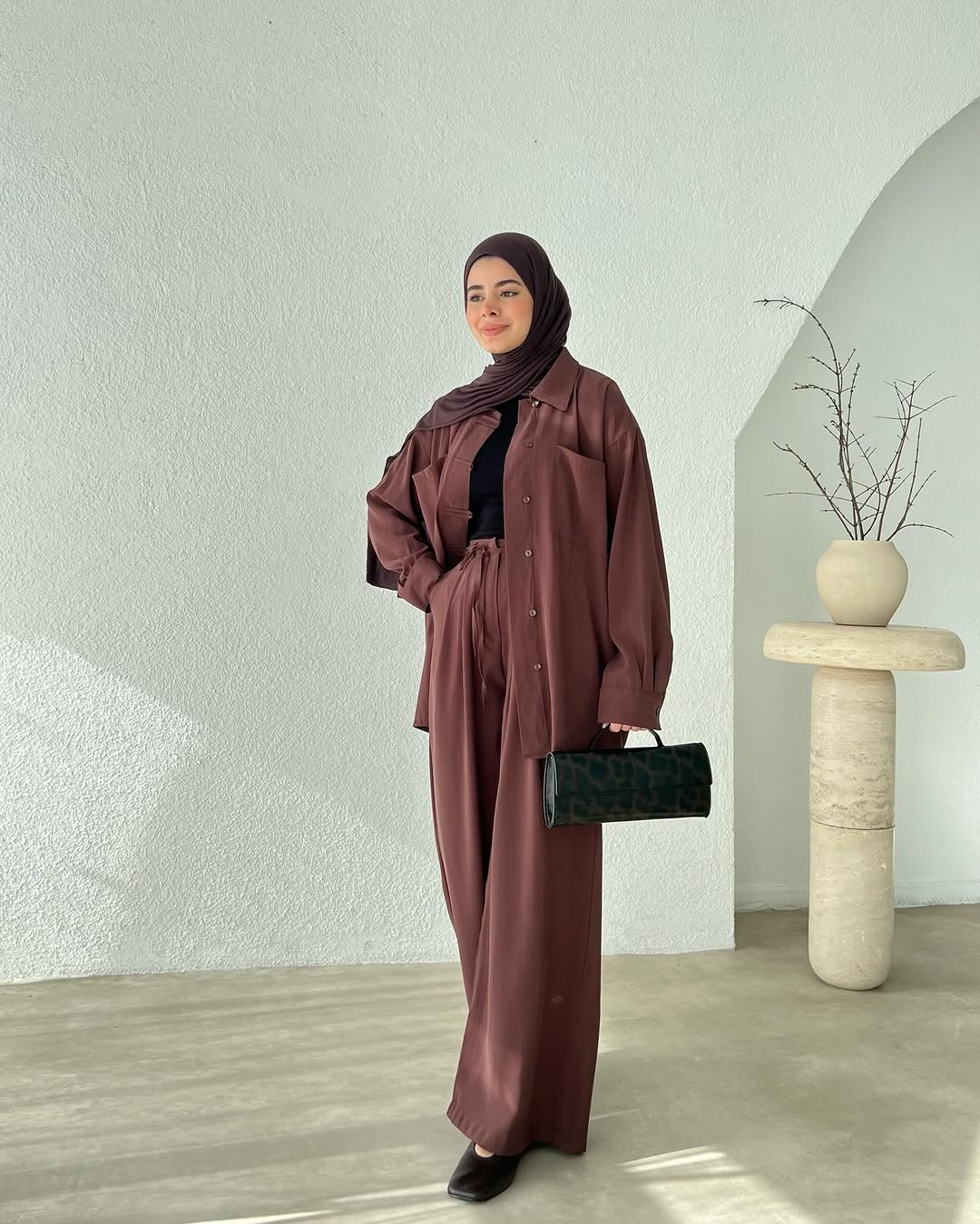 Casual crepe set (shirt + pants) T66 