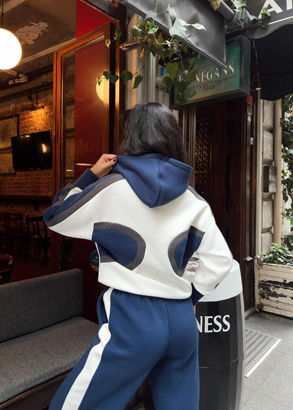 Cotton casual sportswear set (hoodie + pants) T54