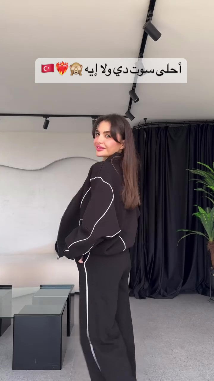 طقم كاجوال رياضي قطن (هودي+بنطلون) T39