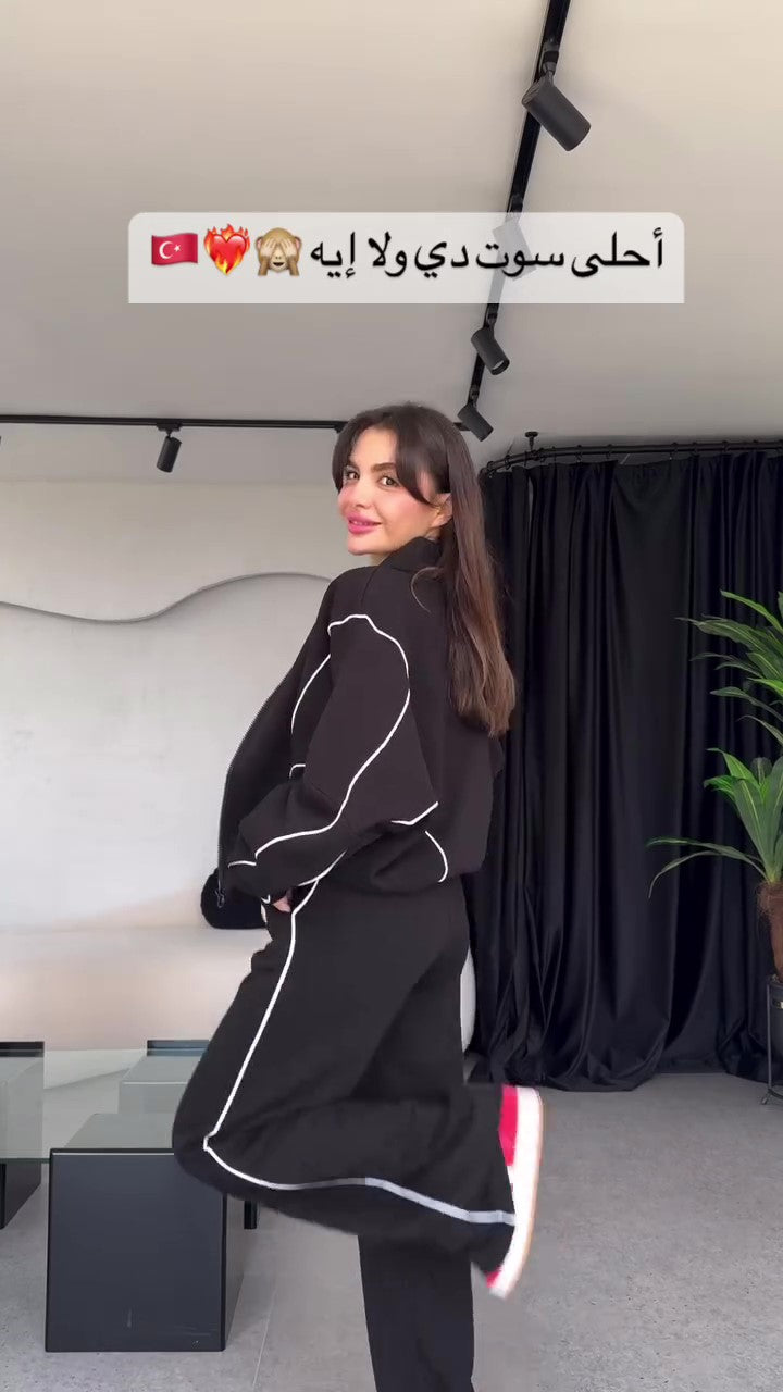 طقم كاجوال رياضي قطن (هودي+بنطلون) T39